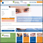 Screen shot of the Walmley Dental Practice website.