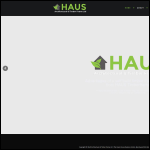 Screen shot of the HAUS Architectural & Timber Frame Ltd website.