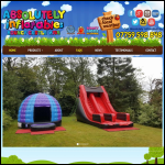 Screen shot of the Absolutely Inflatables Bouncy Castle Hire & Soft Play website.