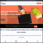 Screen shot of the Yes Doorstep Loans website.