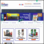 Screen shot of the Indigo Displays website.