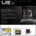 Screen shot of the LJ Oven Cleaning Services website.