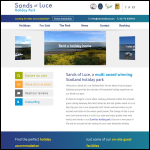 Screen shot of the Sands Of Luce Holiday Park website.