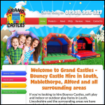 Screen shot of the Grand Castles website.