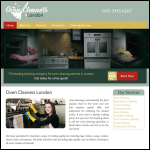 Screen shot of the Oven Cleaners London website.