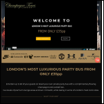 Screen shot of the Champagne Tours London | VIP Bus Party Service London website.