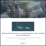 Screen shot of the Pets Go Play website.