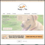 Screen shot of the Happy Pets website.