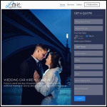 Screen shot of the Love Wedding Car Hire website.