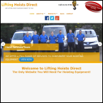 Screen shot of the Lifting Hoists Direct website.