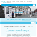 Screen shot of the Harbour Holidays website.