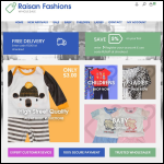 Screen shot of the Raisan Fashions Ltd website.