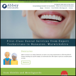 Screen shot of the Abbey Dental Laboratory website.