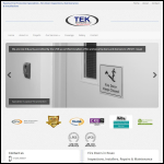 Screen shot of the Tek Interiors Ltd website.