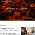Screen shot of the Lion Printers website.