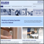 Screen shot of the Wards Plumbing & Heating website.