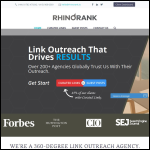 Screen shot of the Rhino Rank website.