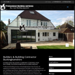 Screen shot of the Professional Building Services website.