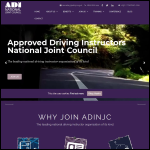 Screen shot of the Approved Driving Instructors National Joint Council (ADINJC) website.