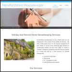 Screen shot of the Herefordshire Housekeeper website.