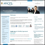 Screen shot of the Association of Higher Civil & Public Servants (AHGBI) website.