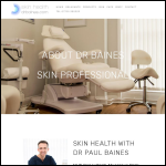 Screen shot of the Dr Baines Skin Professional website.