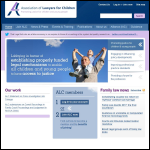 Screen shot of the Association of Lawyers for Children (ALC) website.