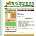 Screen shot of the Gold Recycling Centre website.