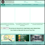 Screen shot of the Association of Private Pet Cemeteries & Crematoria (APPCC) website.