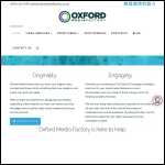 Screen shot of the OXFORD MEDIA FACTORY LIMITED website.