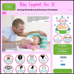 Screen shot of the Baby Equipment Hire UK website.