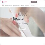 Screen shot of the Ruby's Hair & Beauty Salon website.