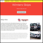 Screen shot of the Winters Skip Hire website.