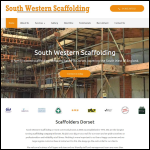 Screen shot of the South Western Scaffolding Ltd website.