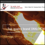 Screen shot of the Qingdao Dralon Refractory Materials Co. Ltd website.