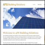 Screen shot of the 4fs Building Solutions Ltd website.
