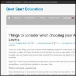 Screen shot of the Best Start Education Ltd website.
