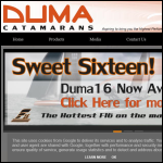 Screen shot of the Duma Catamarans Ltd website.