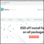 Screen shot of the Bliss Internet Ltd website.