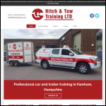 Screen shot of the Hitch & Tow Training Ltd website.