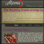 Screen shot of the Aleena Weddings Ltd website.
