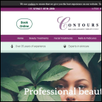 Screen shot of the Contours Beauty Ltd website.