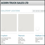 Screen shot of the Acorn Truck Sales Ltd website.