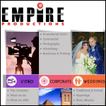 Screen shot of the Empire Productions Ltd website.