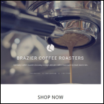 Screen shot of the Brazier Coffee Roasters Ltd website.
