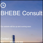 Screen shot of the Bhebe Consulting Ltd website.