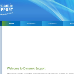 Screen shot of the Dynamic Care Support Ltd website.