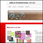 Screen shot of the Admelia International Ltd website.