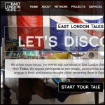 Screen shot of the East London Tales Ltd website.