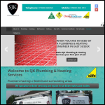 Screen shot of the Sjk Plumbing & Heating Ltd website.